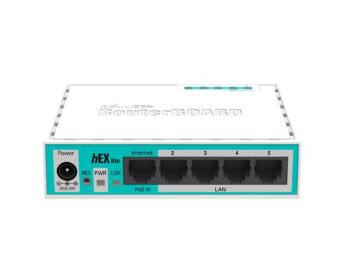 Router MikroTik hEX lite RB750r2 5 Puertos 10/100 Ethernet Passive PoE