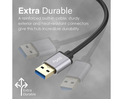 Adaptador PROMATE EzHub-7 USB 3.0 a 7 USB 3.0 + Adaptador USB-C