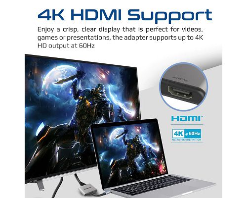 Adaptador PROMATE MediaLink-H2 USB-C a 2 HDMI 4K