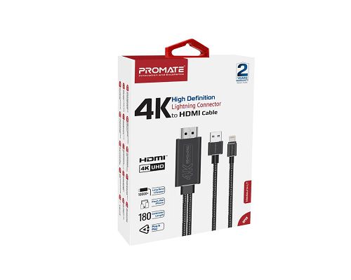 Adaptador PROMATE MediaLink-LT Lightning a HDMI 4K + USB