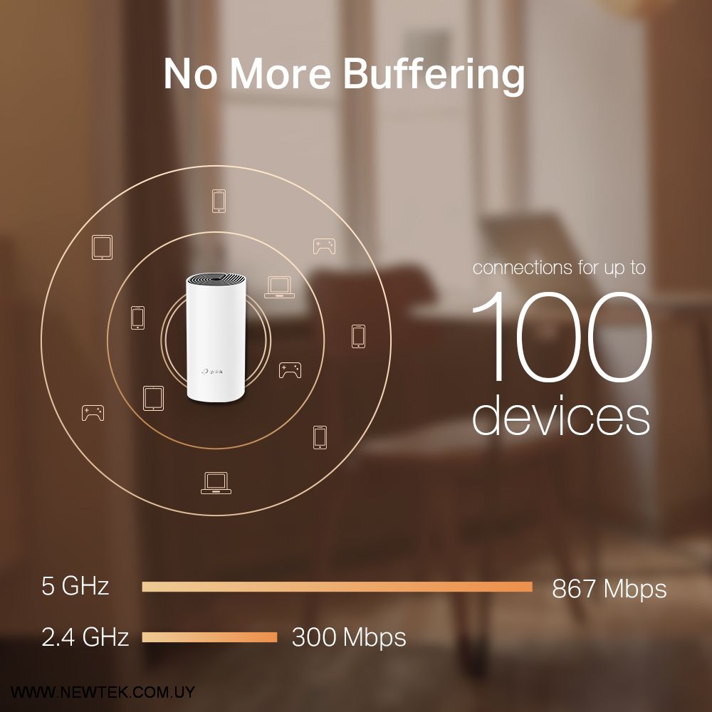 Access Point TP-LINK Deco M4 AC1200 Wireless Wi-Fi Mesh 5GHz Gigabit (Pack x 3)
