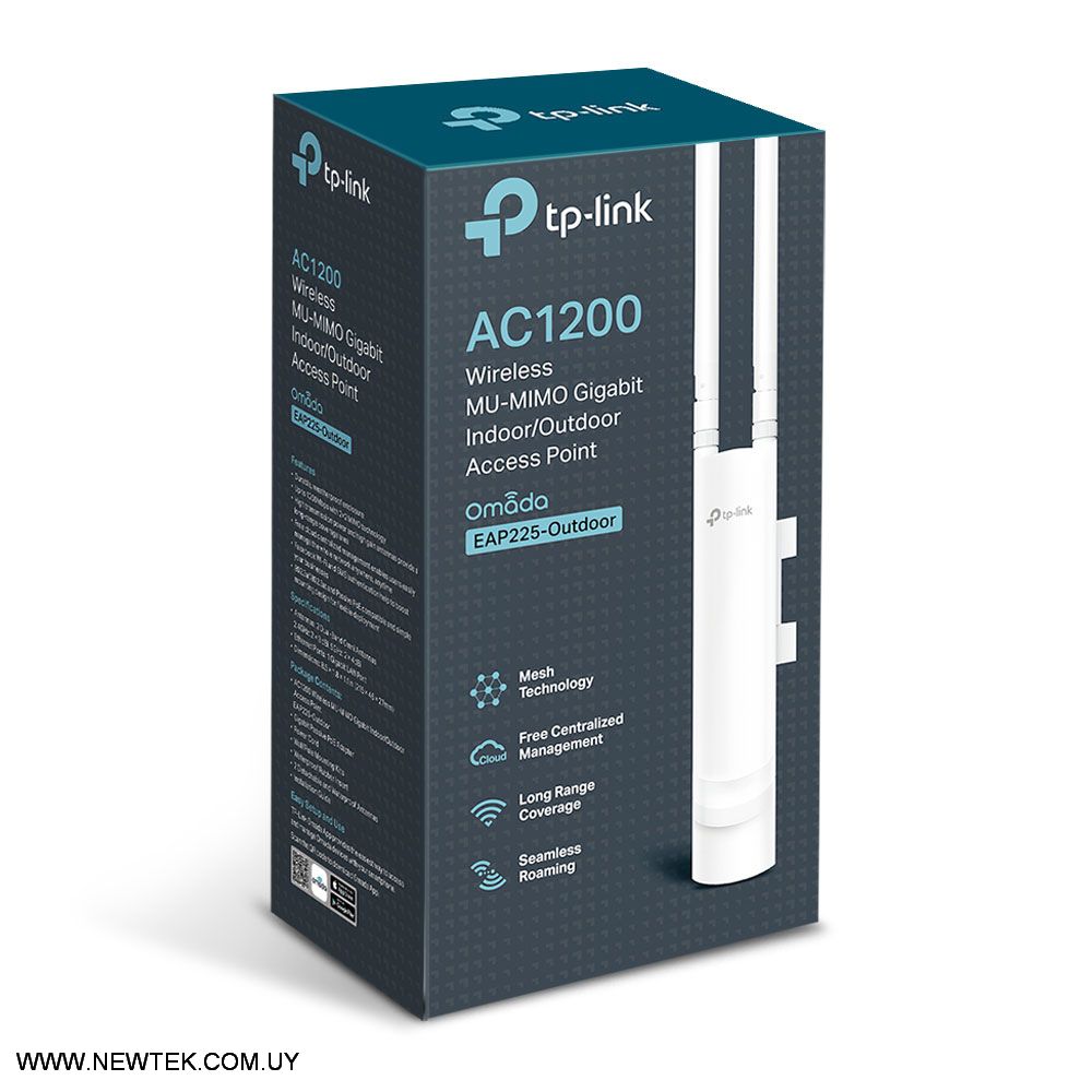 Access Point TP-LINK EAP225-Outdoor AC1200 MU-MIMO Wireless WIFI Para Exteriores