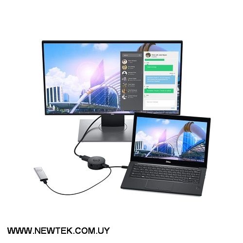 Adaptador Dell DA300 Docking Multipuerto USB-C a HDMI VGA DispPort USB 3.0 RJ45