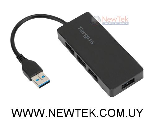 Adaptador HUB USB 3.0 Targus ACH124US 4 Puertos Portable Compatible Con Win/Mac
