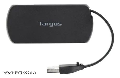 Adaptador HUB USB Targus ACH114US 4 Puertos USB 2.0 480 Mbps Windows Linux Mac
