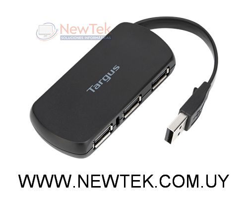 Adaptador HUB USB Targus ACH114US 4 Puertos USB 2.0 480 Mbps Windows Linux Mac