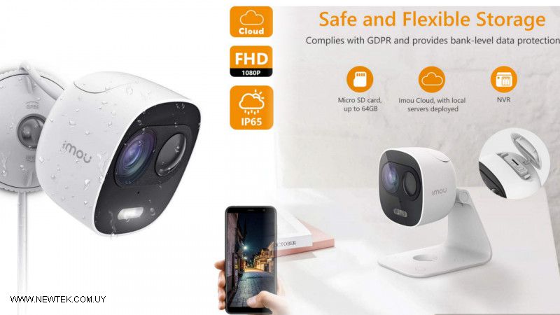 Camara de Seguridad IP IMOU LOOC Wi-Fi Para Exteriores 1080p Altavoz y Micrófono