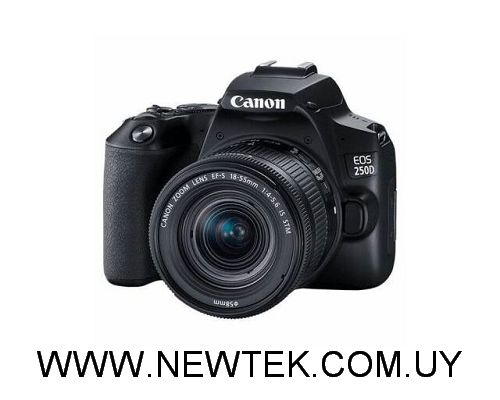 Camara Digital Canon EOS 250D con lente 18-55mm 24,1 MP