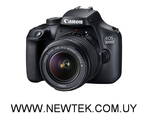 Camara Digital Canon EOS 3000D con lente 18-55mm 18MP