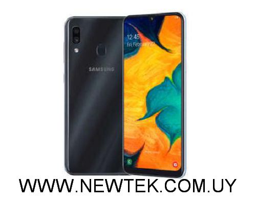 Celular Samsung A30 DS Black RAM 4GB Mem 64GB Cámara 16Mpx Trasera Dual 16+5Mpx