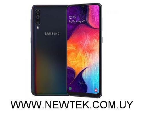 Celular Samsung A50 DS BLACK RAM 4G Memoria 64GB Cámara Trasera Triple 25+5+8MPx