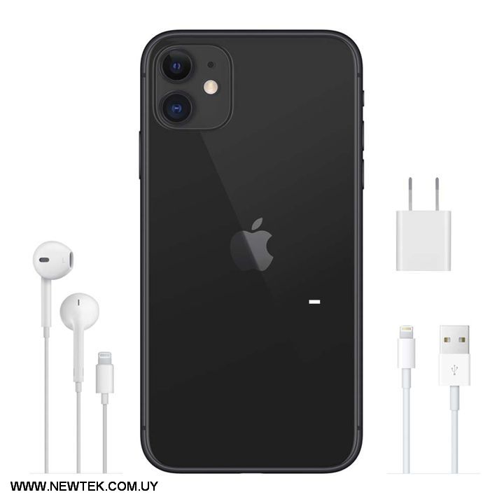 Celular Iphone 11 Black 4GB/128GB Cámara Dual 12MP+12MP Frontal 12MP iOS 13 4G