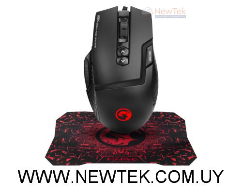 Combo Mouse + MousePad MARVO Scorpion M355+G1 Gaming 6400dpi 9 Botones RGB USB