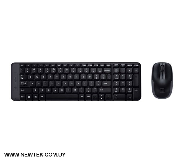 Combo Teclado Mouse Logitech MK220 Inalambrico USB Negro Distribución en Español