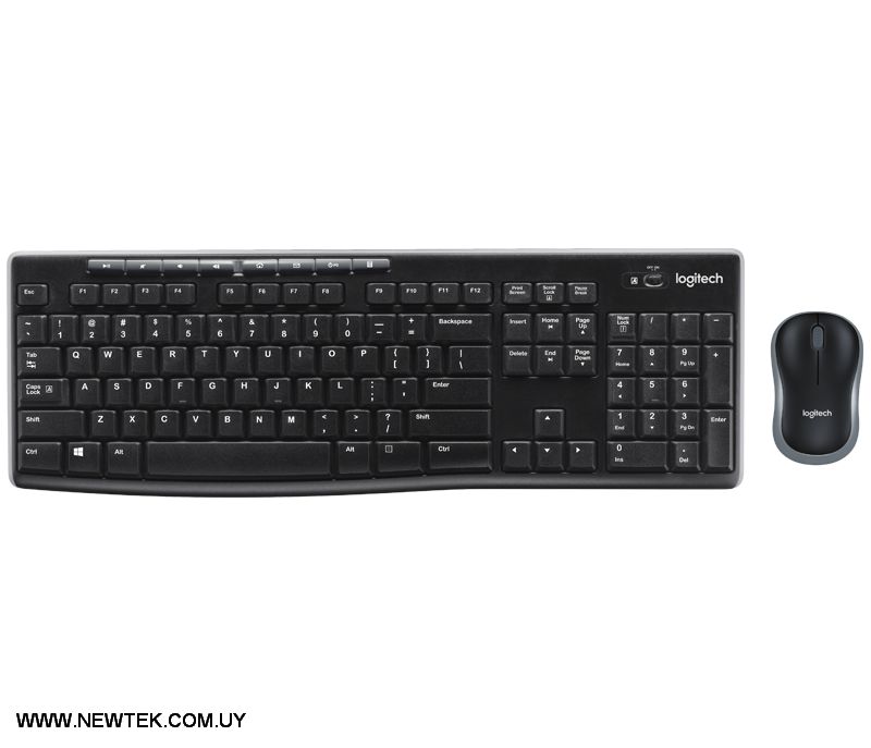 Combo Teclado Mouse Logitech MK270 Inalambrico USB Negro Distribución en Español