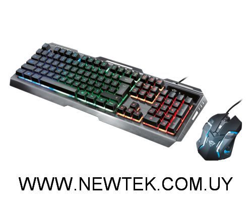 Combo Teclado Mouse TRUST GXT 845 TURAL Retroiluminado 3200 DPI RGB GAMING