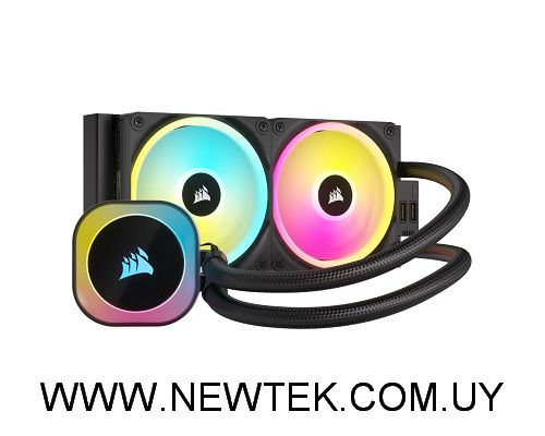 Disipador Fan CPU Cooler Corsair LINK H100i RGB AIO 240 Blanco o Negro