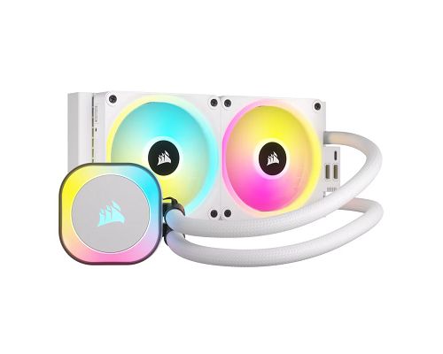 Disipador Fan CPU Cooler Corsair LINK H100i RGB AIO 240 Blanco o Negro