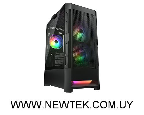 Gabinete Cougar Duoface Rgb Negro + 2 ventiladores Frontales