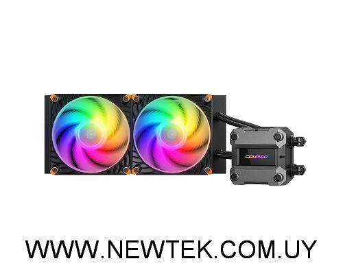 Disipador Fan CPU Cooler Cougar Poseidon Ultra 240 ARGB Blanco y Negro