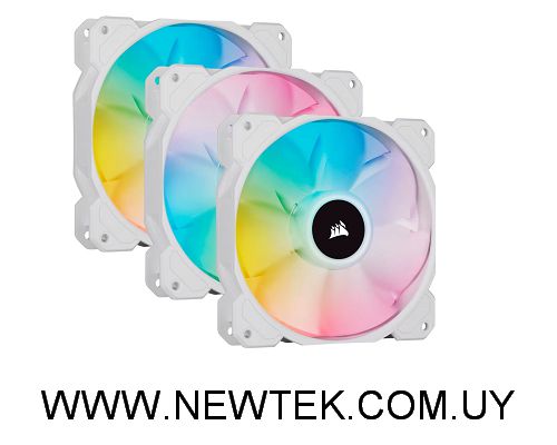Kit de 3 Fanes Cousair iCUE SP120 RGB ELITE Blancos