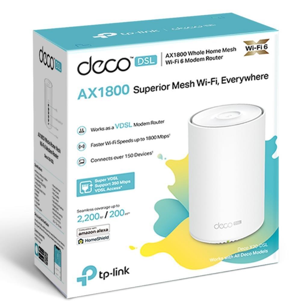 Access Point Tp-Link Deco X20 Ax1800 (1-pack) WiFi Mesh Dual Band 2.4GHz 5GHz
