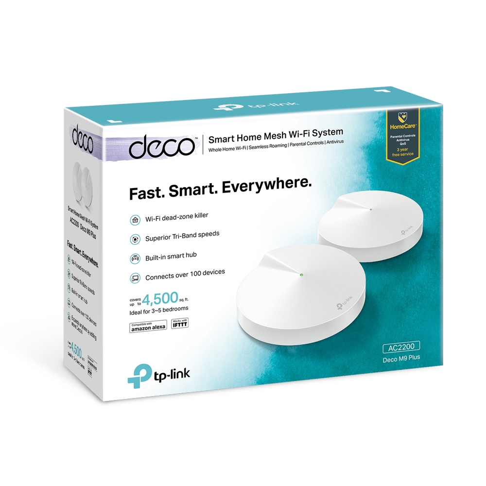 Access Point TP-LINK Deco M9 Plus AC2200 (2-pack) Sistema WiFi Mesh Para Hogar