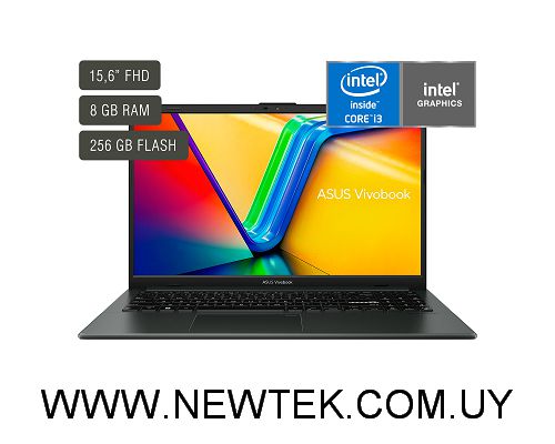 Notebook Asus Vivobook Go 15 15.6" Intel Core i3-N305 8Gb 256Gb Windows 11 Home