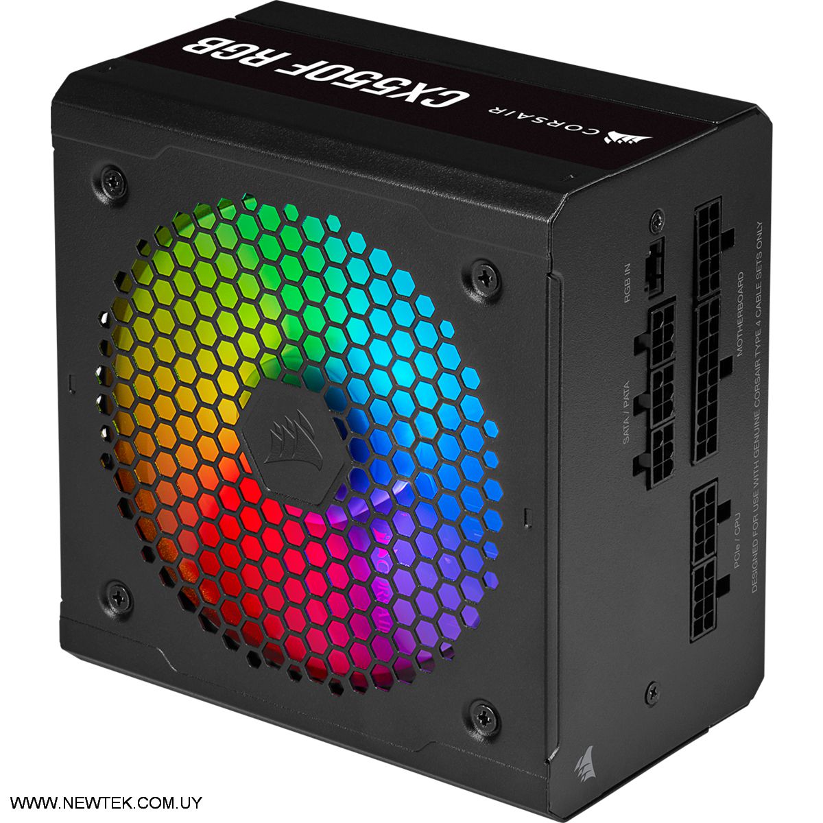 Fuente de Poder Corsair CX550F 80 Plus Bronze Full Modular Iluminación RGB 550W
