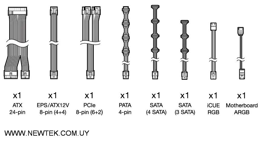 Fuente de Poder Corsair CX550F 80 Plus Bronze Full Modular Iluminación RGB 550W