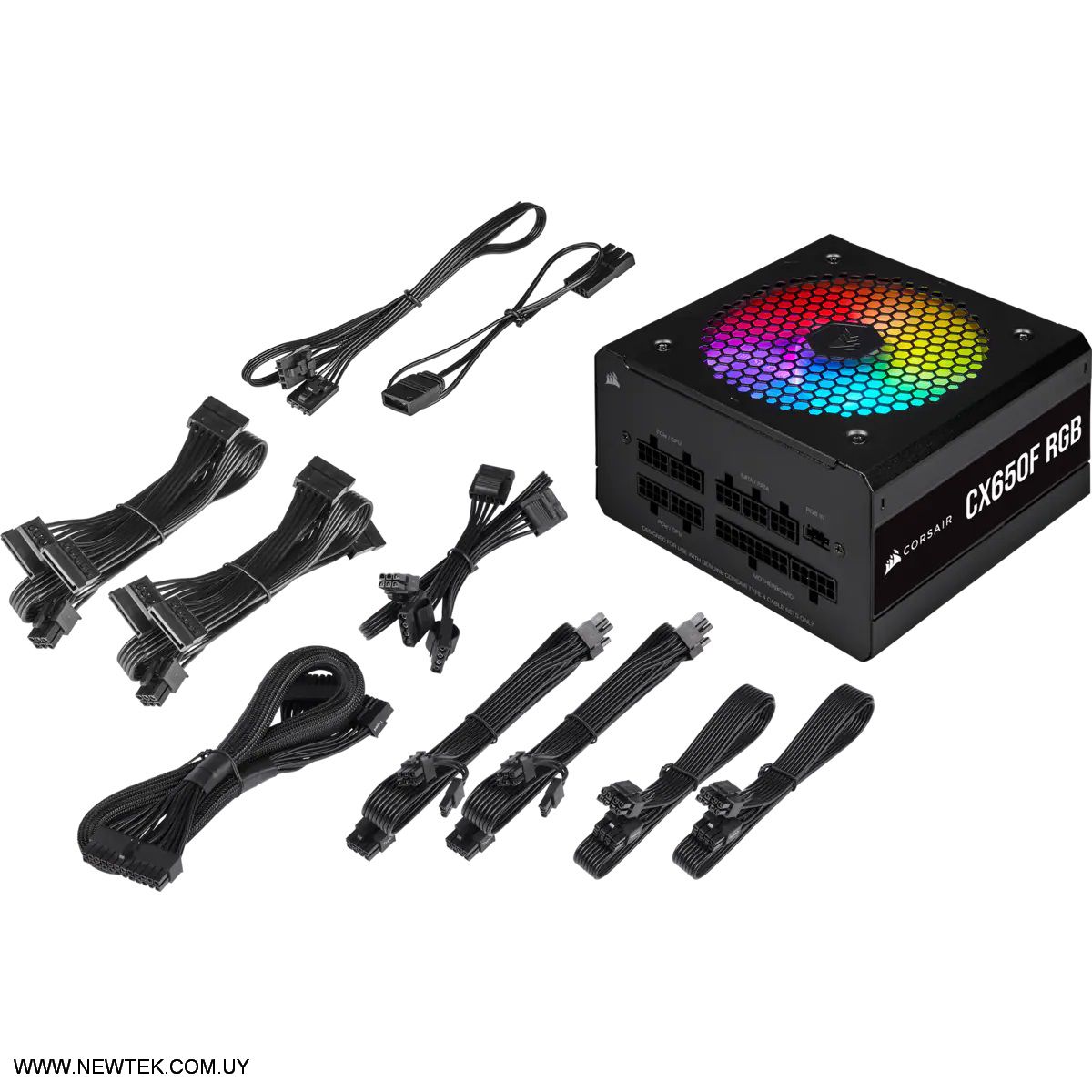 Fuente de Poder Corsair CX650F 80 Plus Bronze Full Modular Iluminación RGB 650W