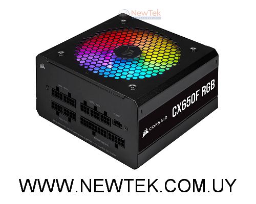 Fuente de Poder Corsair CX650F 80 Plus Bronze Full Modular Iluminación RGB 650W