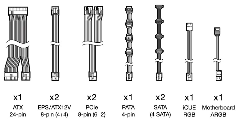 Fuente de Poder Corsair CX750F 80 Plus Bronze Full Modular Iluminación RGB 750W