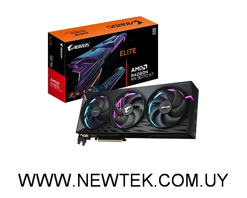 Tarjeta de video Gigabyte AORUS Radeon RX 9070 XT ELITE 16GB GDDR6