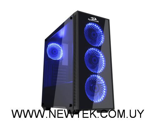 Gabinete REDRAGON GC-601 Sideswipe Gaming Color Negro Ventana lateral frontal Sf