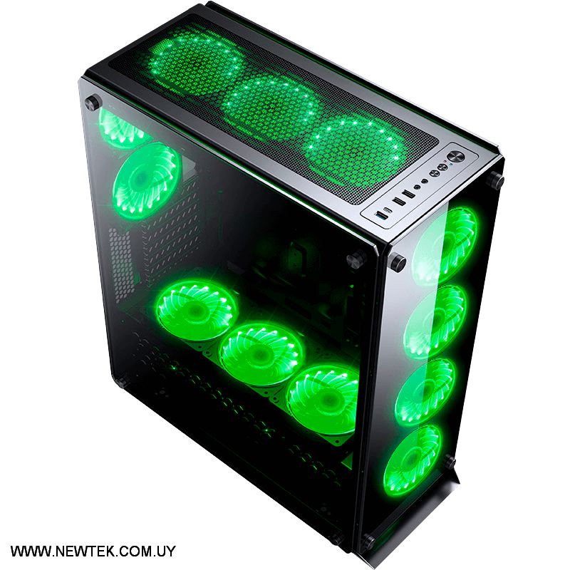 Gabinete REDRAGON IRONHIDE GC-801 Gaming Color Negro Ventana Lateral  Frontal SF