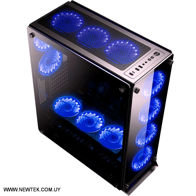 Gabinete REDRAGON IRONHIDE GC-801 Gaming Color Negro Ventana Lateral  Frontal SF