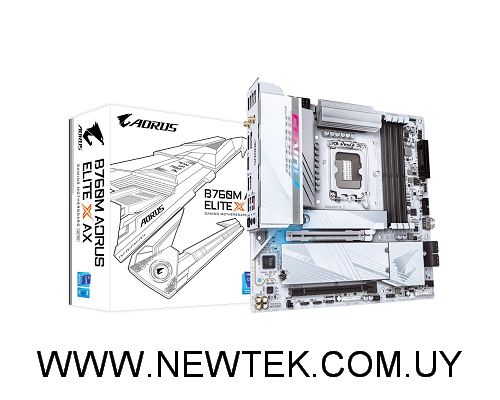 Placa Madre Gigabyte B760M AORUS ELITE X AX DDR5 Pcie 5.0 HDMI Displayport 1700