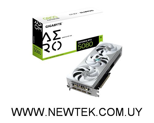Tarjeta de video Gigabyte GeForce RTX 5080 AERO OC SFF 16GB GGDR7 HDMI DP