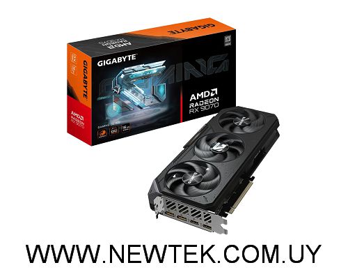 Tarjeta de video Gigabyte Radeon RX 9070 GAMING OC 16GB GDDR6 HDMI DP