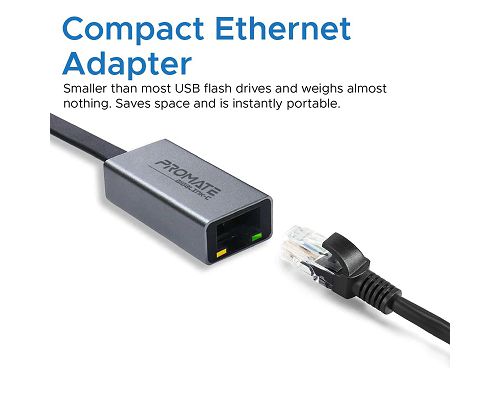 Adaptador PROMATE GigaLink-C USB-C a LAN 10/100/1000Mbps