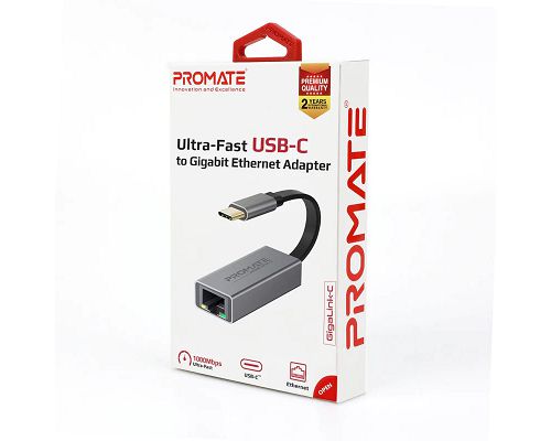 Adaptador PROMATE GigaLink-C USB-C a LAN 10/100/1000Mbps