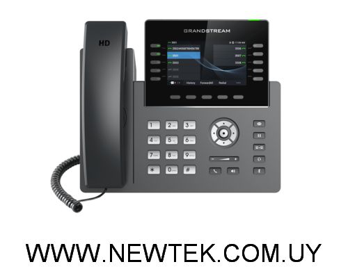 Telefono IP VoIP Grandstream GRP2615 Pantalla 4.3" Bluetooth Gigabit POE 10 Line