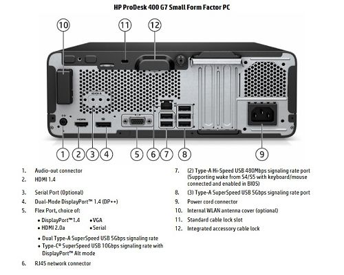 Equipo SFF PC HP ProDesk 400 G7 635U9LT 8Gb 256Gb Intel i5-10500 Windows 11 Pro