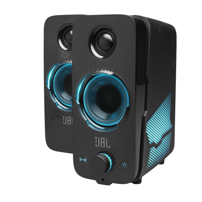 Parlantes JBL Quantum DUO para Gaming con RGB y Sonido Envolvente