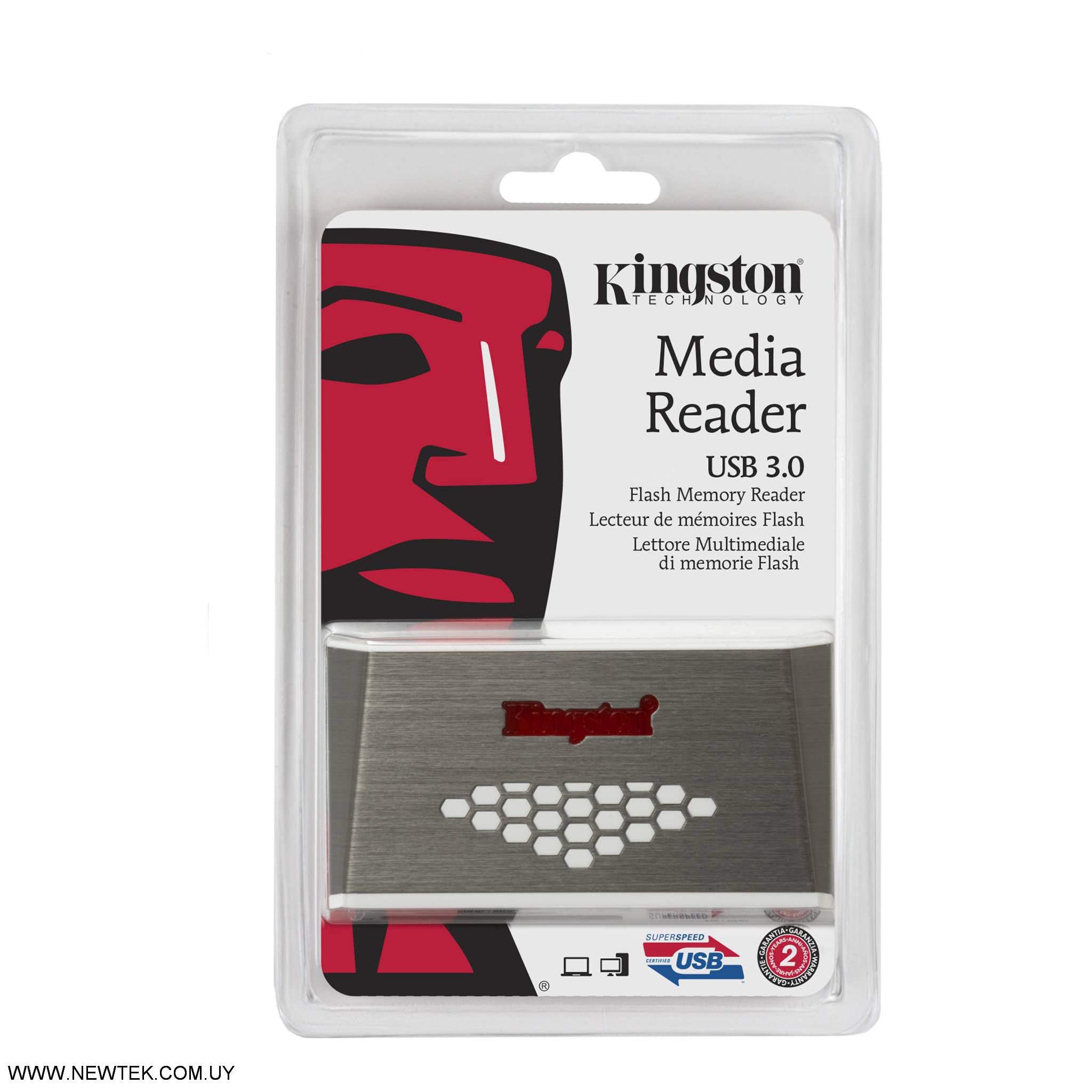 Lector de tarjetas KINGSTON FCR-HS4 USB 3.0 CompactFlash, SD, microSD MS/DUO