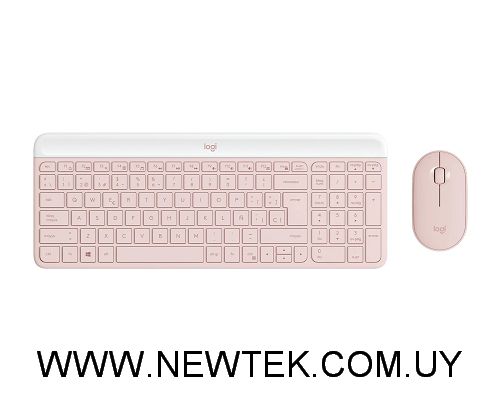 LOGITECH Combo De Teclado y Mouse Inalambrico Negro o Rosado MK470 Promo