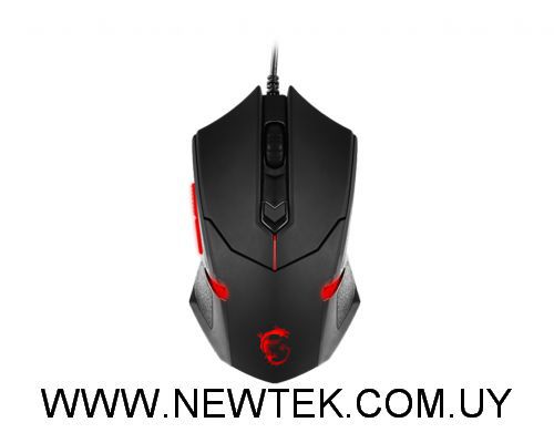 Mouse Cableado MSI Interceptor DS B1 Gaming 1600 DPI 6 Botones Peso Ajustable