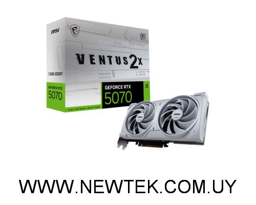 Tarjeta de video Msi GeForce RTX 5070 Ventus White 2X OC 12GB GDDR7