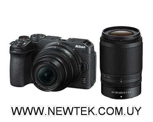 Camara Digital Nikon Z30 con lente 16-50mm + 50-250mm 21.5 MP
